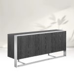 Dolton Modern Wood Sideboard Steel Frame Buffet Cabinets - Image 8