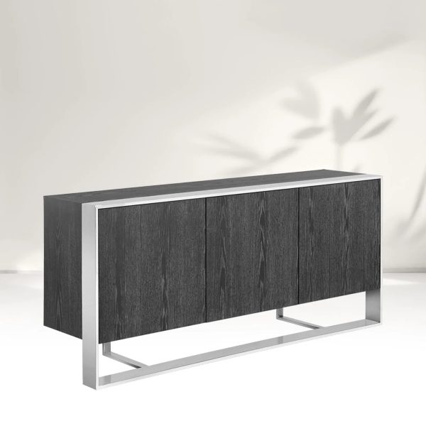 Dolton Modern Wood Sideboard Steel Frame Buffet Cabinets - Image 8