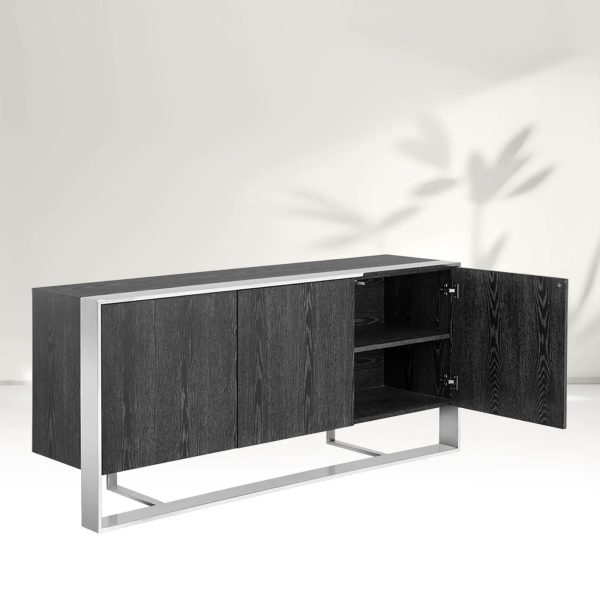 Dolton Modern Wood Sideboard Steel Frame Buffet Cabinets - Image 10