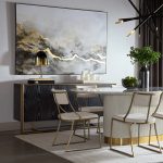 Dolton Modern Wood Sideboard Steel Frame Buffet Cabinets - Image 3