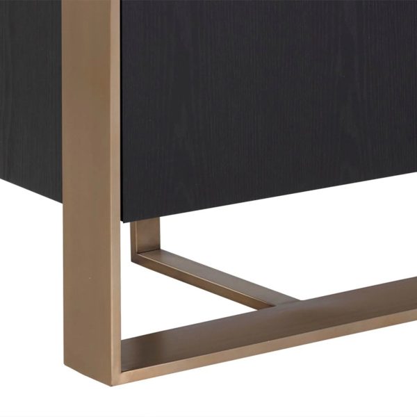Dolton Modern Wood Sideboard Steel Frame Buffet Cabinets - Image 6
