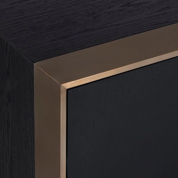 Dolton Modern Wood Sideboard Steel Frame Buffet Cabinets - Image 7