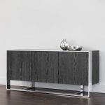 Dolton Modern Wood Sideboard Steel Frame Buffet Cabinets - Image 9