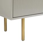 Doroda Modern Wood Frame Sideboard Spacious Cabinets With Gold Hardware - Image 7