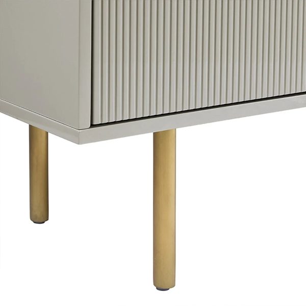Doroda Modern Wood Frame Sideboard Spacious Cabinets With Gold Hardware - Image 7