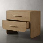 Felton Closed Nightstand Wood Bedside Table with Soft-Close Drawers - Image 5