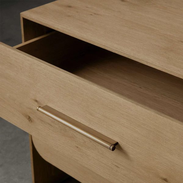 Felton Closed Nightstand Wood Bedside Table with Soft-Close Drawers - Image 6