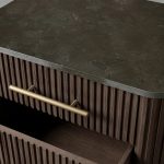 Finnley Closed Nightstand Marble Double Drawers Chest Bedside Table - Image 6