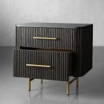 Finnley Closed Nightstand Marble Double Drawers Chest Bedside Table - Image 14