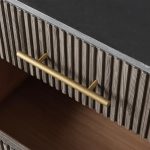 Finnley Closed Nightstand Marble Double Drawers Chest Bedside Table - Image 21