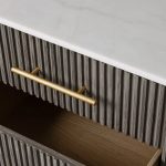 Finnley Closed Nightstand Marble Double Drawers Chest Bedside Table - Image 24