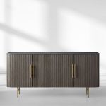 Finnley Wood Sideboard Marble Countertop Buffet Storage Cabinet Rural Entryways Cabinet - Image 14
