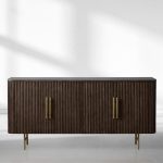 Finnley Wood Sideboard Marble Countertop Buffet Storage Cabinet Rural Entryways Cabinet - Image 10