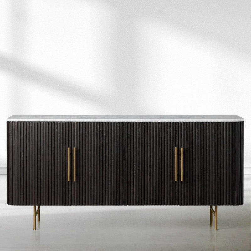 FinnleySideboard_6.jpg Finnley Wood Sideboard Marble Countertop Buffet Storage Cabinet Rural Entryways Cabinet - Image 1