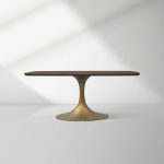 Aero Saint Germain Solid Oak Top Dining Table Tulip Rectangular Dining Table with Launette Base - Image 39