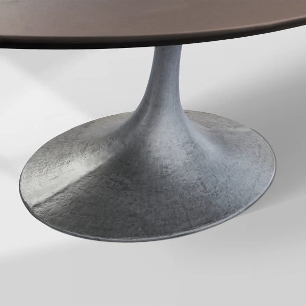 Aero Oval Solid Wood Dining Table Tulip Round Dining Table with Cast Steel Base - Image 29