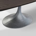 Aero Saint Germain Solid Oak Top Dining Table Tulip Rectangular Dining Table with Launette Base - Image 29