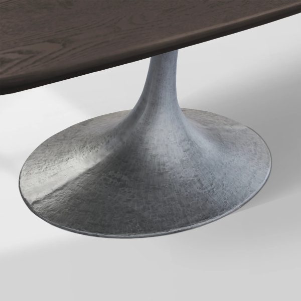 Aero Saint Germain Solid Oak Top Dining Table Tulip Rectangular Dining Table with Launette Base - Image 29