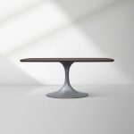 Aero Saint Germain Solid Oak Top Dining Table Tulip Rectangular Dining Table with Launette Base - Image 30