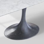 Aero Marble Stone Top Dining Table Tulip Rectangular Dining Table with Cast Steel Pedestal Base - Image 12