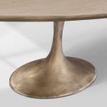 Aero Oval Solid Wood Dining Table Tulip Round Dining Table with Cast Steel Base - Image 18