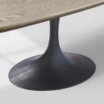 Aero Saint Germain Solid Oak Top Dining Table Tulip Rectangular Dining Table with Launette Base - Image 19