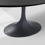 Aero Oval Solid Wood Dining Table Tulip Round Dining Table with Cast Steel Base - Image 38
