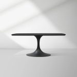 Aero Saint Germain Solid Oak Top Dining Table Tulip Rectangular Dining Table with Launette Base - Image 20