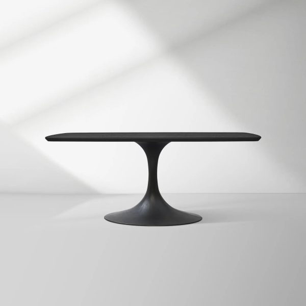 Aero Saint Germain Solid Oak Top Dining Table Tulip Rectangular Dining Table with Launette Base - Image 20