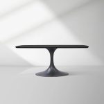 Aero Saint Germain Solid Oak Top Dining Table Tulip Rectangular Dining Table with Launette Base - Image 10