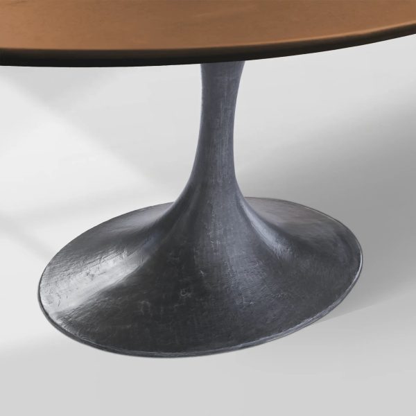 Aero Oval Solid Wood Dining Table Tulip Round Dining Table with Cast Steel Base - Image 47