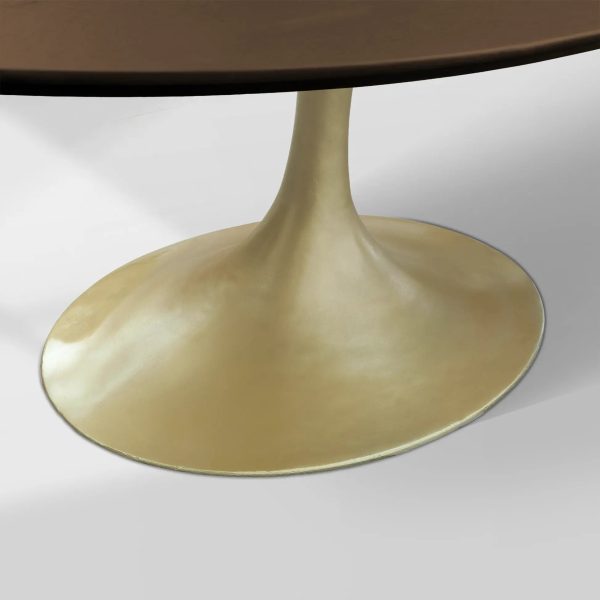 Aero Oval Solid Wood Dining Table Tulip Round Dining Table with Cast Steel Base - Image 56