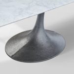 Aero Marble Stone Top Dining Table Tulip Rectangular Dining Table with Cast Steel Pedestal Base - Image 18