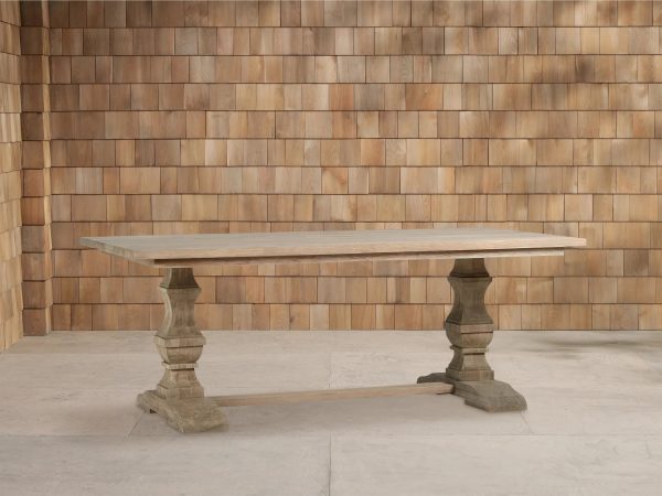 Hamptons Natural Teak Outdoor Dining Table  Classic English Garden Style Dining Table ﻿ - Image 2