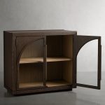 Hattie Oak Hall Chest Arched Design Storage Cabinets - Image 5