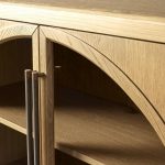 Hattie Oak Hall Chest Arched Design Storage Cabinets - Image 9