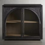 Hattie Oak Hall Chest Arched Design Storage Cabinets - Image 2