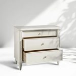 Henley Nightstand Solid Mahogany Nightside Tables With Three Drawers - Image 7