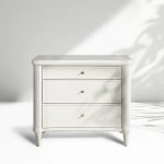 Henley Nightstand Solid Mahogany Nightside Tables With Three Drawers - Image 6