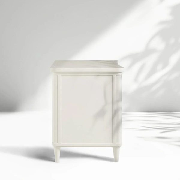 Henley Nightstand Solid Mahogany Nightside Tables With Three Drawers - Image 8