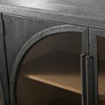 Hattie Solid Oak Sideboard Vintage Arched Buffet Storage Cabinet - Image 7