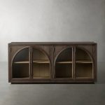 Hattie Solid Oak Sideboard Vintage Arched Buffet Storage Cabinet - Image 8