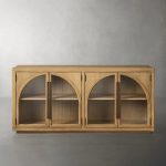 Hattie Solid Oak Sideboard Vintage Arched Buffet Storage Cabinet - Image 9