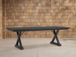 Montego Outdoor Aluminum Dining Table Black  Rectangular Outdoor Dining Table - Image 3