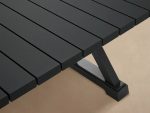 Montego Outdoor Aluminum Dining Table Black  Rectangular Outdoor Dining Table - Image 4
