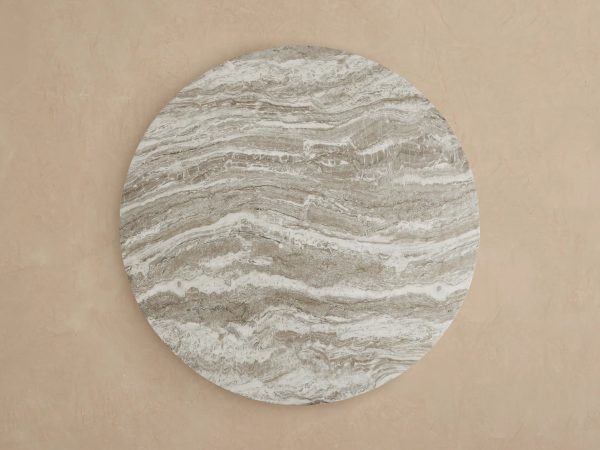 Edgewater Outdoor Dining Table in Jade Faux Marble Round Indoor Living Room Dinner Table - Image 2