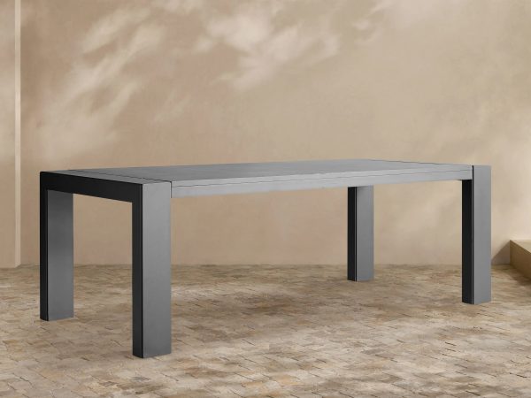 Canyon Outdoor Aluminum Dining Table Modern Rectangular Dining Table - Image 3