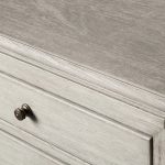 Lenox Wood Nightstand French Antique Bedside table With Two Drawers Chest - Image 7