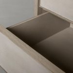 Malone Wood Nightstand Bedside Drawers Chest Table with Leather Insets - Image 14