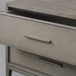 Malone Wood Nightstand Bedside Drawers Chest Table with Leather Insets - Image 17